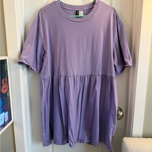 Lavender Short Sleeve Tunic Top dress